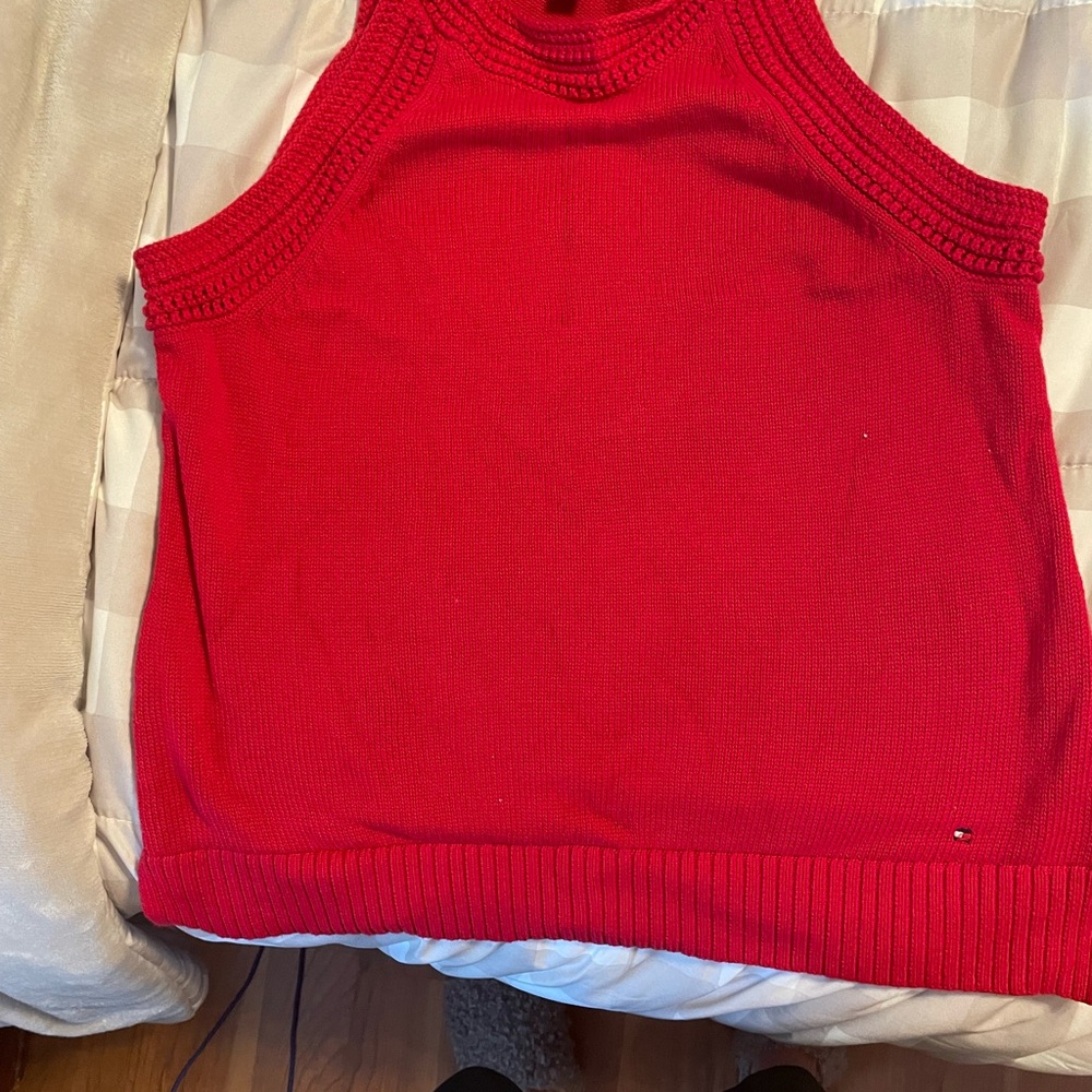 Tommy Hilfiger Bold Red Knit Sweater